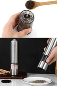 Baharat Öğütücü Otomatik Ayarlanabilir Tuz Karabiber Baharat Değirmeni thumbnail 4