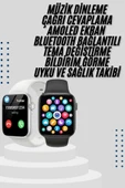 Akıllı Saat Yeni Nesil Android ve İOS Uyumlu Titreşim Modlu Alarm Kronometre thumbnail 2