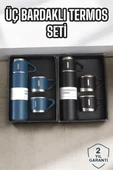 Şık ve Dayanıklı 3 Bardaklı Termos Seti Uzun Süre Isı Koruma Özellikli thumbnail 1