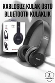Kulak Üstü TF Kart ve AUX Destekli Ergonomik Bluetooth Kulaklık thumbnail 2
