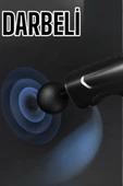 4 Başlıklı Darbeli Şarjlı Masaj Aleti Tabancası Kablosuz thumbnail 4