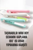 Seramik Kaplama Taşınabilir Mini Saç Düzleştirici Seyahat Dostu Tasarım thumbnail 4