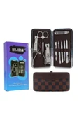 12 Parça Manikür Pedikür Seti Özel Deri Çanta El Ayak Bakımı Akne ve Sivilce Temizleme thumbnail 4