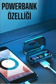Dijital Göstergeli Bluetooth Bağlantılı Kulaklık Dokunmatik Kontrol thumbnail 3