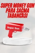 Kırmızı Parti Oyuncağı Para Saçma Fırlatma Tabancası Makinesi Super Money thumbnail 1
