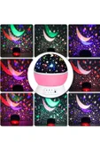 Yıldız Görünümlü Gece Lambası Renkli Masa Lambası Gökyüzü Projeksiyon thumbnail 4