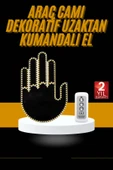 Uzaktan Kumandalı Araba Parmak Hareketi Işığı Parmak Işığı LED Araba Arka Pencere thumbnail 1