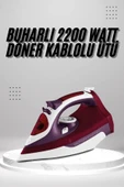 Seramik Tabanlı Kırmızı 2200 Watt Şok Buharlı Ütü thumbnail 1
