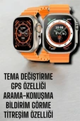Suya ve Toza Dayanıklı 45 MM Akıllı Saat Bildirim ve Cevapsız Çağrı Görüntüleme thumbnail 1