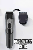 Saç Sakal Vücut Şarjlı Kablosuz Tıraş Makinesi Profesyonel Paslanmaz Çelik thumbnail 2