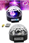 Led Işık Disko Topu Bluetooth Hoparlörlü USB Müzik Çalar Kumandalı thumbnail 3