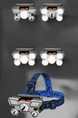 Ultra Güçlü Led Işık Şarjlı Kafa Lambası Balıkçı Lambası Kafa Feneri thumbnail 4