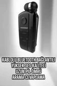 Tüm Telefonlara Uyumlu Mikrofonlu Titreşimli Makaralı Bluetooth Kulakiçi Kulaklık thumbnail 3