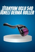 Titanyum Uçlu Derma Roller 540 İğneli 1 mm Gözenek Azaltıcı Akne İzlerine Uygun thumbnail 1