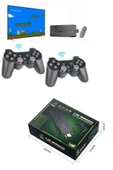 4k Game Stick Oyun Konsolu 2.4g Kablosuz Çift Kol Nostaljik Oyunlar thumbnail 4