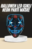 Işıklı Led Maske Parti Eğlence Maskesi Hallowen Neon Maske thumbnail 1
