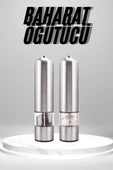 Otomatik Tuz ve Karabiber Öğütücü Baharat Öğütücü Tuz Karabiber Değirmeni thumbnail 1