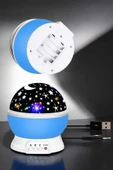 Yıldızlı Gökyüzü Projeksiyon Gece Lambası Hareketli Işık Şovu thumbnail 3