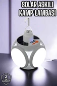Güneş Enerjili Solar Aydınlatma Kamp Çadır Lambası Şarjlı Ampül Led Şarjlı El Feneri Işıldak thumbnail 1