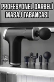 Masaj Tabancası 4 Başlıklı Kas ve Vücut Ağrıları İçin Şarjlı Darbeli thumbnail 1