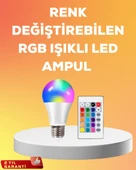 RGB Uzaktan Kumandalı LED Ampul 16 Renk A Kalite 2025 Model Orijinal thumbnail 1