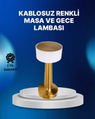 Kablosuz Dokunmatik Masa Lambası – Şık Modern Metal Gövde, USB Şarjlı thumbnail 1