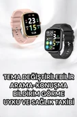 Titreşimli, Sağlık Takipli, Yeni Nesil Akıllı Saat  400mAh Batarya Kapasiteli thumbnail 5