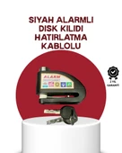 Güvenlik Sensörlü Alarmlı Disk Kilidi Motosiklet ve Bisiklet İçin thumbnail 1