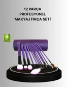 12’li Makyaj Fırça Seti Fondöten Allık Far Karıştırma İçin Tam Uyumlu thumbnail 1