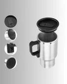 Çelik Gövdeli Araç İçi Isıtıcı Termos Bardak 450 ml Kapasiteli thumbnail 3
