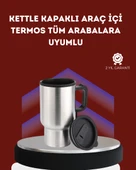 12V Çakmak Girişli Araç İçi Isıtıcı Paslanmaz Çelik Bardak thumbnail 1