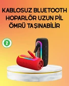 Yüksek Ses Kaliteli Kablosuz Hoparlör LED Işıklı thumbnail 1