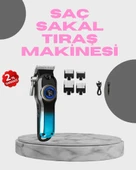 Profesyonel Saç Kesme Makinesi – 2000 mAh Şarjlı, LCD Ekranlı thumbnail 1