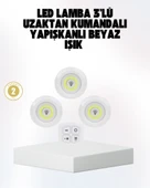 Kablosuz Gün Işığı 3’lü LED Spot Lamba Kumandalı thumbnail 1