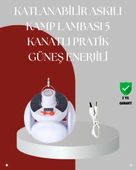 Uzaktan Kumandalı, 360 Derece Katlanabilir Solar LED Aydınlatma Çadır Lambası thumbnail 1