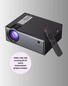 Yüksek Parlaklıkta Projeksiyon Cihazı – 1080p Destekli, Taşınabilir Ev Sineması Sistemi thumbnail 2