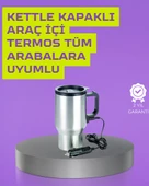 Çelik Gövdeli Araç İçi Isıtıcı Termos Bardak 450 ml Kapasiteli thumbnail 1