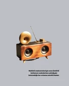 Çift Hoparlörlü Bluetooth Gramofon Speaker – FM Radyo, USB, SD Kart ve AUX Girişli thumbnail 2