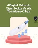 USB Destekli 4 Başlıklı Siyah Nokta Vakum Cihazı – Gözenek Temizleyici ve Cilt Yenileyici Bakım Aleti thumbnail 1