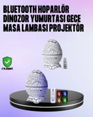 Dinozor Yumurtası Galaksi Projektör Gece Lambası 4'ü 1 Arada – Bluetooth Hoparlörlü thumbnail 1