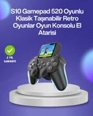 500 Oyunlu Nostaljik El Tipi Oyun Konsolu, Taşınabilir Şarjlı Cihaz, Renkli Ekran ve TV Destekli thumbnail 1