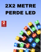 Noel ve Parti Dekorasyonu İçin 2x2 LED Perde Işık – 8 Fonksiyonlu thumbnail 1