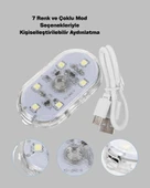 USB Şarjlı Çok Renkli Dokunmatik LED Gece Lambası thumbnail 3