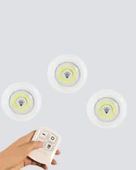 Kablosuz Gün Işığı 3’lü LED Spot Lamba Kumandalı thumbnail 3