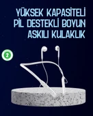USB Şarjlı Uzun Ömürlü Boyun Askılı Bluetooth Kulaklık thumbnail 1
