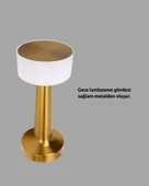 Kablosuz Dokunmatik Masa Lambası – Şık Modern Metal Gövde, USB Şarjlı thumbnail 2