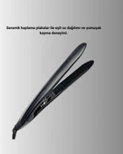 Profesyonel 2025 Saç Düzleştirici Isı Ayarlı Titanyum Seramik Plakalı A Kalite Orijinal thumbnail 5