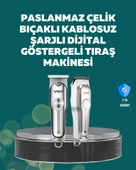 Profesyonel Saç ve Sakal Kesme Makinesi – Şarjlı, Sessiz Motor, Ayarlanabilir Tarak thumbnail 1