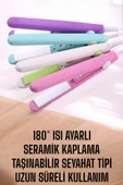 180°C Isı ve Uzun Süre Kalıcı Düzlük Sağlayan Mini Saç Düzleştirici thumbnail 3