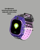 S10 Akıllı Çocuk Saati Mor Model Çift Yönlü Konuşma ve SOS Fonksiyonu thumbnail 1